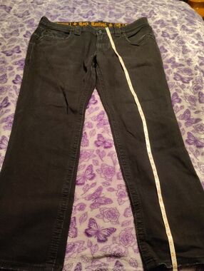 Rock Revival Black Jeans with Orange Contrast Trim